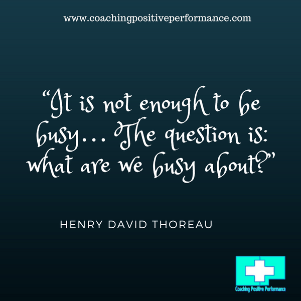 it is not enough to be busy personal productivity system