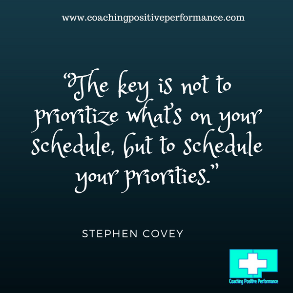 the key is not to prioritize what is on your schedule personal productivity system