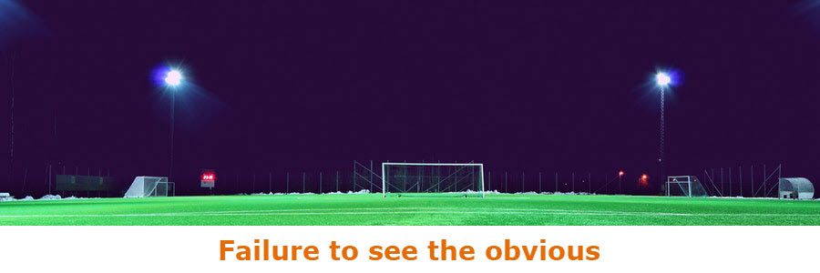 attached to a goal failure to see the obvious