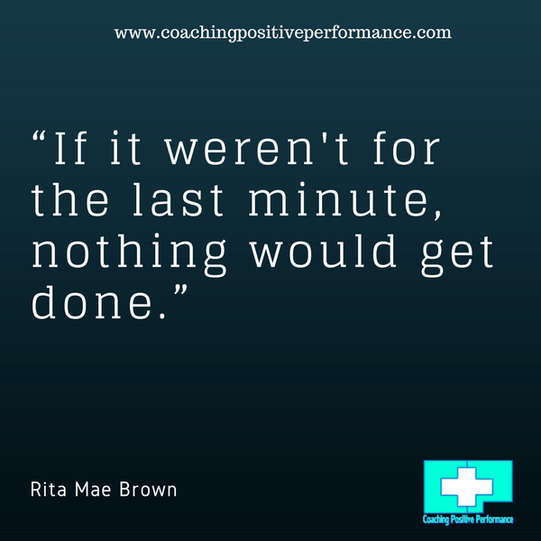 last minute signs of procrastination